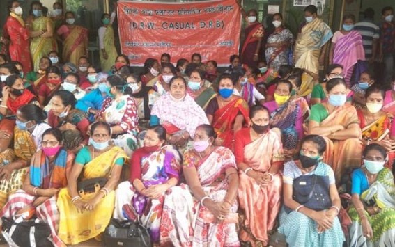 Tripura Contractual Health Workers in Strike seeking Regularization : Health Services Affected 
